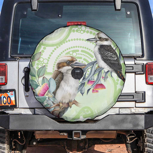 Australia Gumtree And Kookaburra Spare Tire Cover Aboriginal Art - Watercolor Style