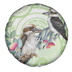 Australia Gumtree And Kookaburra Spare Tire Cover Aboriginal Art - Watercolor Style