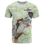 Australia Gumtree And Kookaburra T Shirt Aboriginal Art - Watercolor Style