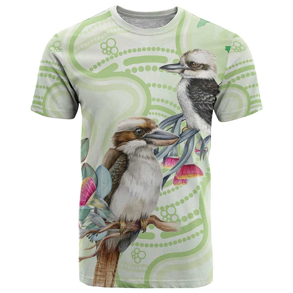 Australia Gumtree And Kookaburra T Shirt Aboriginal Art - Watercolor Style