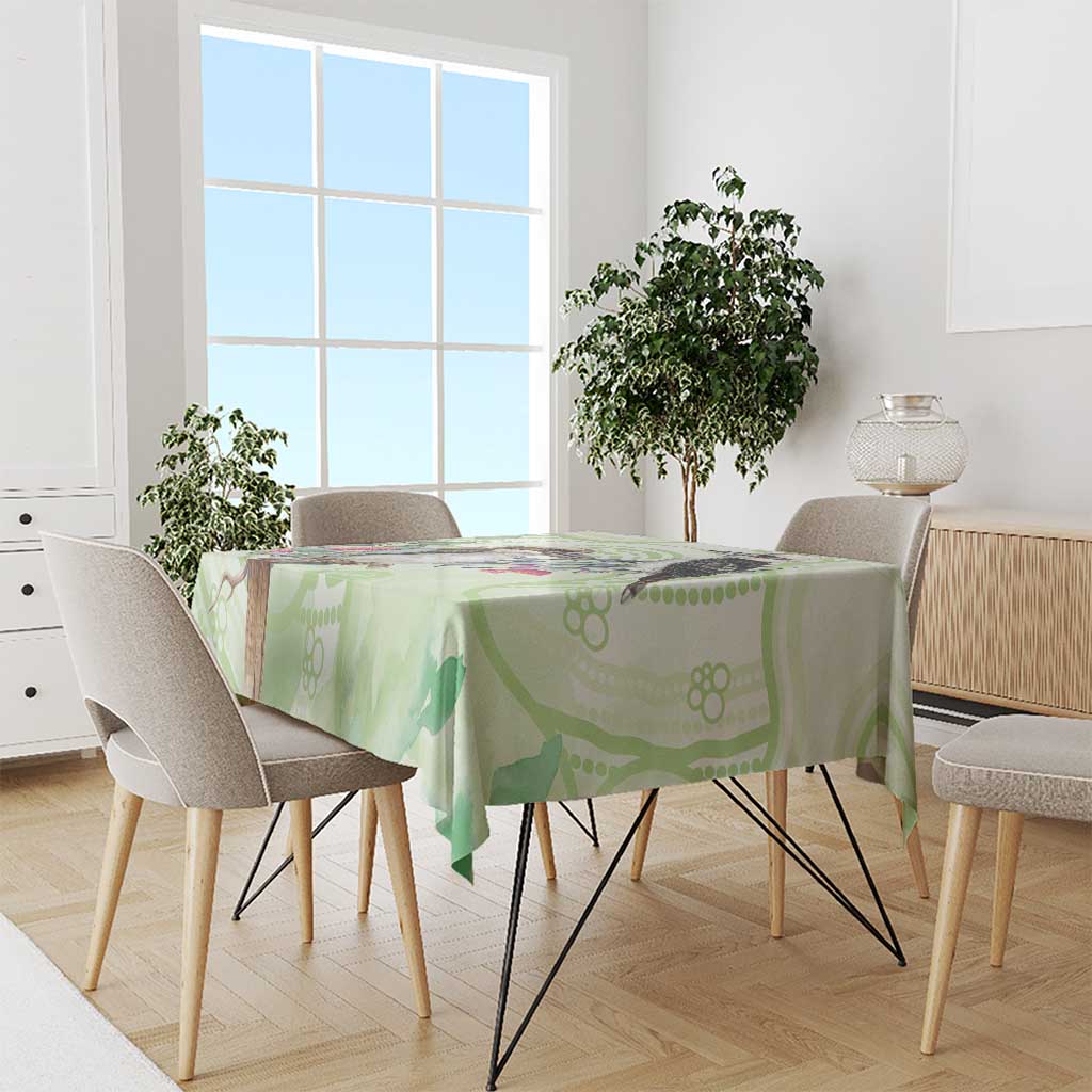Australia Gumtree And Kookaburra Tablecloth Aboriginal Art - Watercolor Style