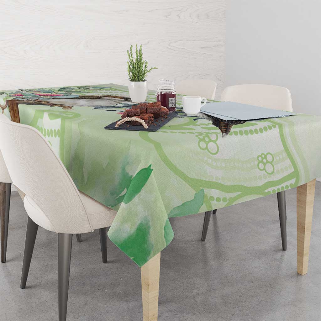 Australia Gumtree And Kookaburra Tablecloth Aboriginal Art - Watercolor Style