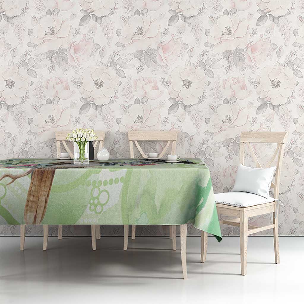 Australia Gumtree And Kookaburra Tablecloth Aboriginal Art - Watercolor Style