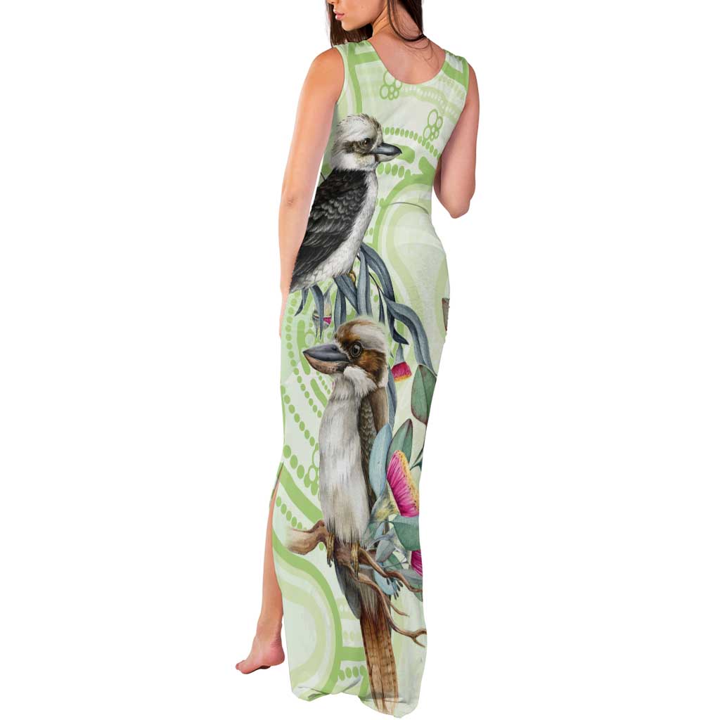 Australia Gumtree And Kookaburra Tank Maxi Dress Aboriginal Art - Watercolor Style
