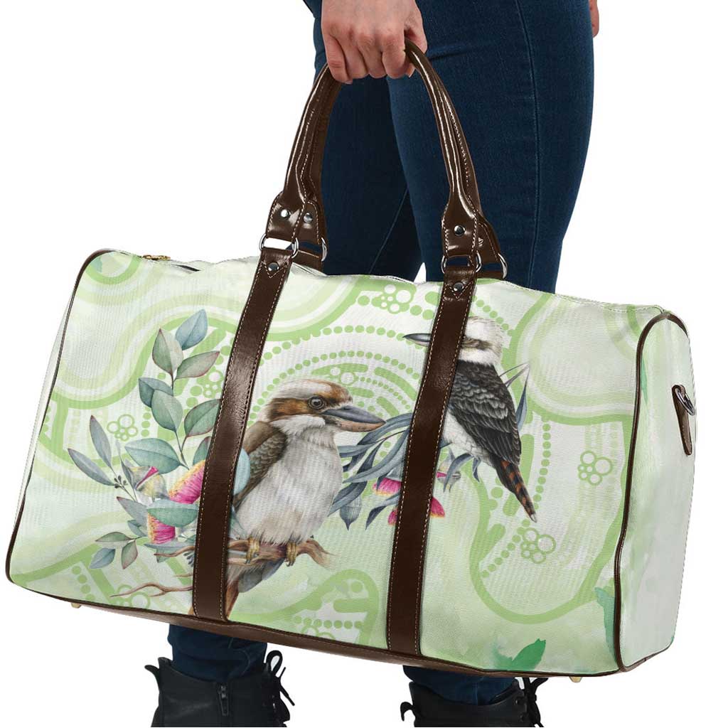 Australia Gumtree And Kookaburra Travel Bag Aboriginal Art - Watercolor Style - Aussie Hoodie