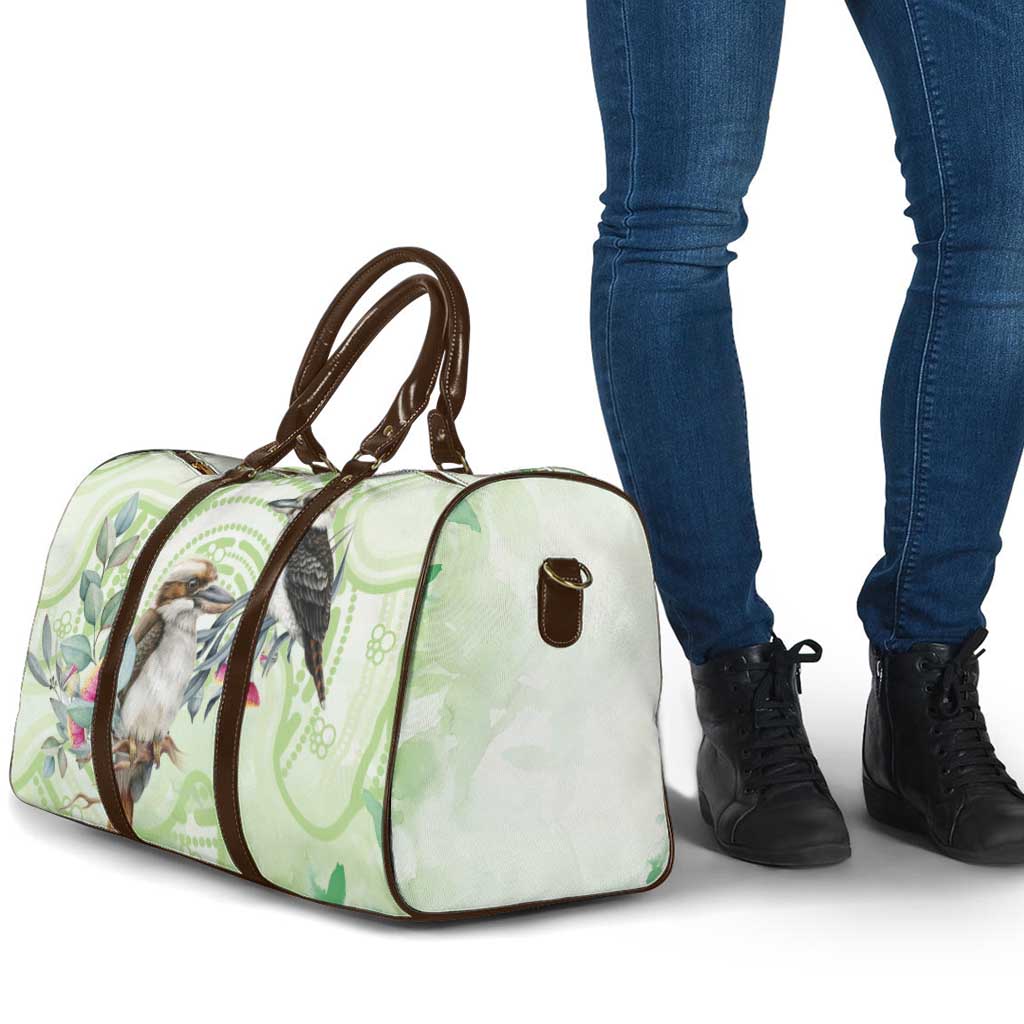 Australia Gumtree And Kookaburra Travel Bag Aboriginal Art - Watercolor Style - Aussie Hoodie