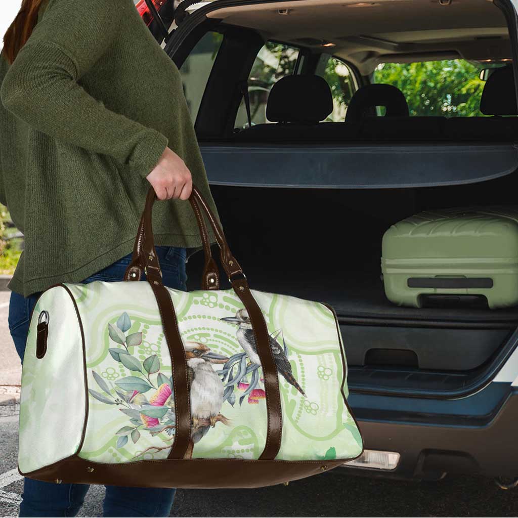 Australia Gumtree And Kookaburra Travel Bag Aboriginal Art - Watercolor Style - Aussie Hoodie