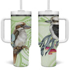 Australia Gumtree And Kookaburra Tumbler With Handle Aboriginal Art - Watercolor Style