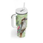 Australia Gumtree And Kookaburra Tumbler With Handle Aboriginal Art - Watercolor Style