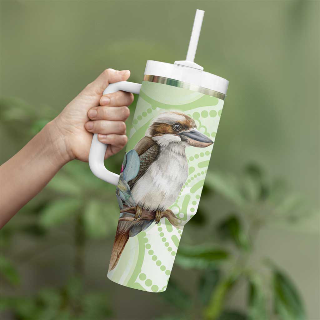 Australia Gumtree And Kookaburra Tumbler With Handle Aboriginal Art - Watercolor Style