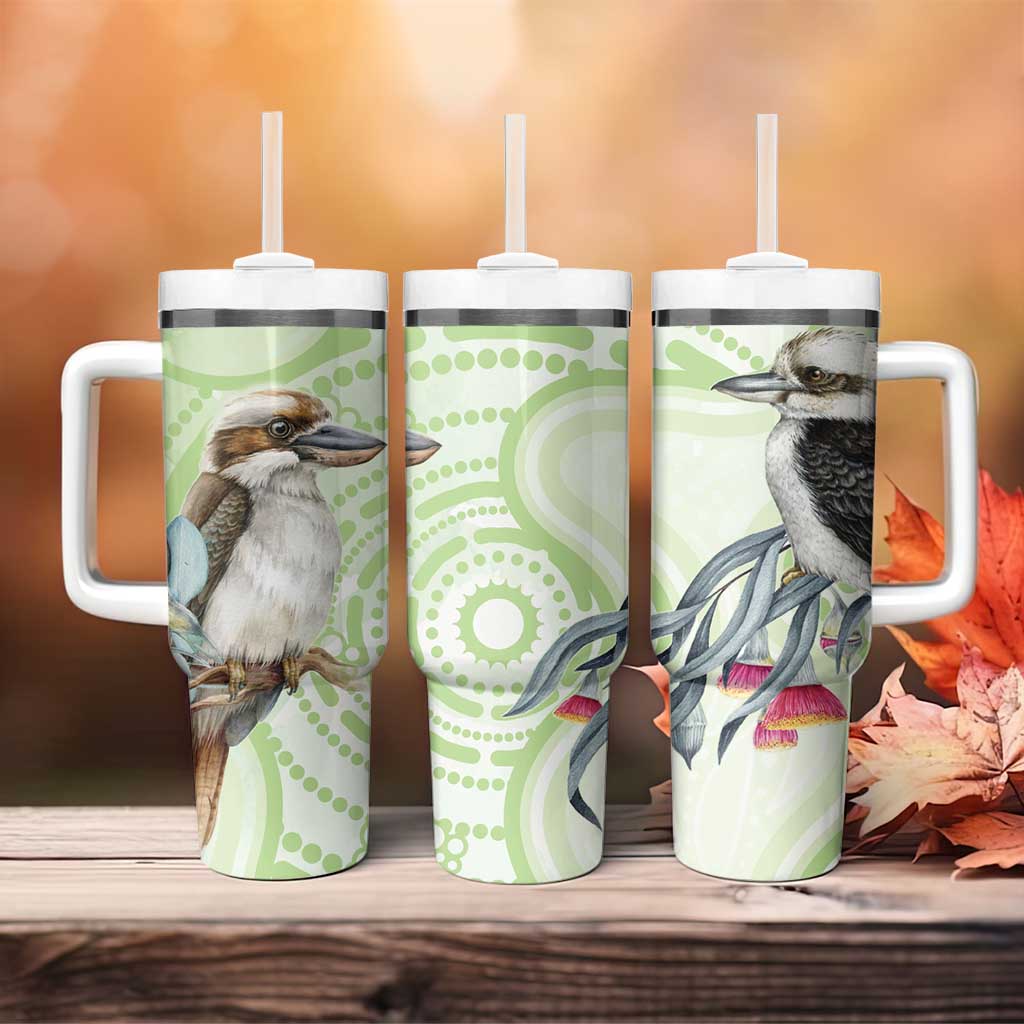 Australia Gumtree And Kookaburra Tumbler With Handle Aboriginal Art - Watercolor Style