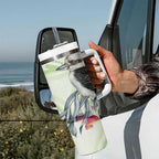 Australia Gumtree And Kookaburra Tumbler With Handle Aboriginal Art - Watercolor Style