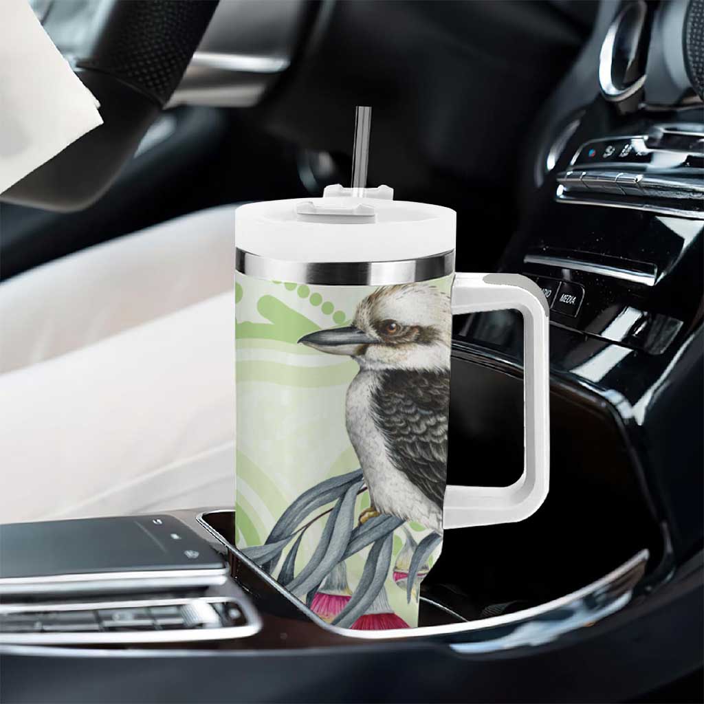 Australia Gumtree And Kookaburra Tumbler With Handle Aboriginal Art - Watercolor Style
