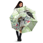 Australia Gumtree And Kookaburra Umbrella Aboriginal Art - Watercolor Style - Aussie Hoodie