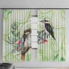Australia Gumtree And Kookaburra Window Curtain Aboriginal Art - Watercolor Style