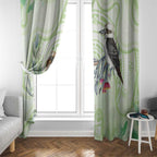 Australia Gumtree And Kookaburra Window Curtain Aboriginal Art - Watercolor Style
