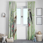 Australia Gumtree And Kookaburra Window Curtain Aboriginal Art - Watercolor Style
