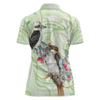 Australia Gumtree And Kookaburra Women Polo Shirt Aboriginal Art - Watercolor Style