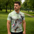 Australia Gumtree And Kookaburra Zipper Polo Shirt Aboriginal Art - Watercolor Style - Aussie Hoodie