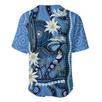 Australia Flannel Flower With Superb Fairy-wren Baseball Jersey Aboriginal Art
