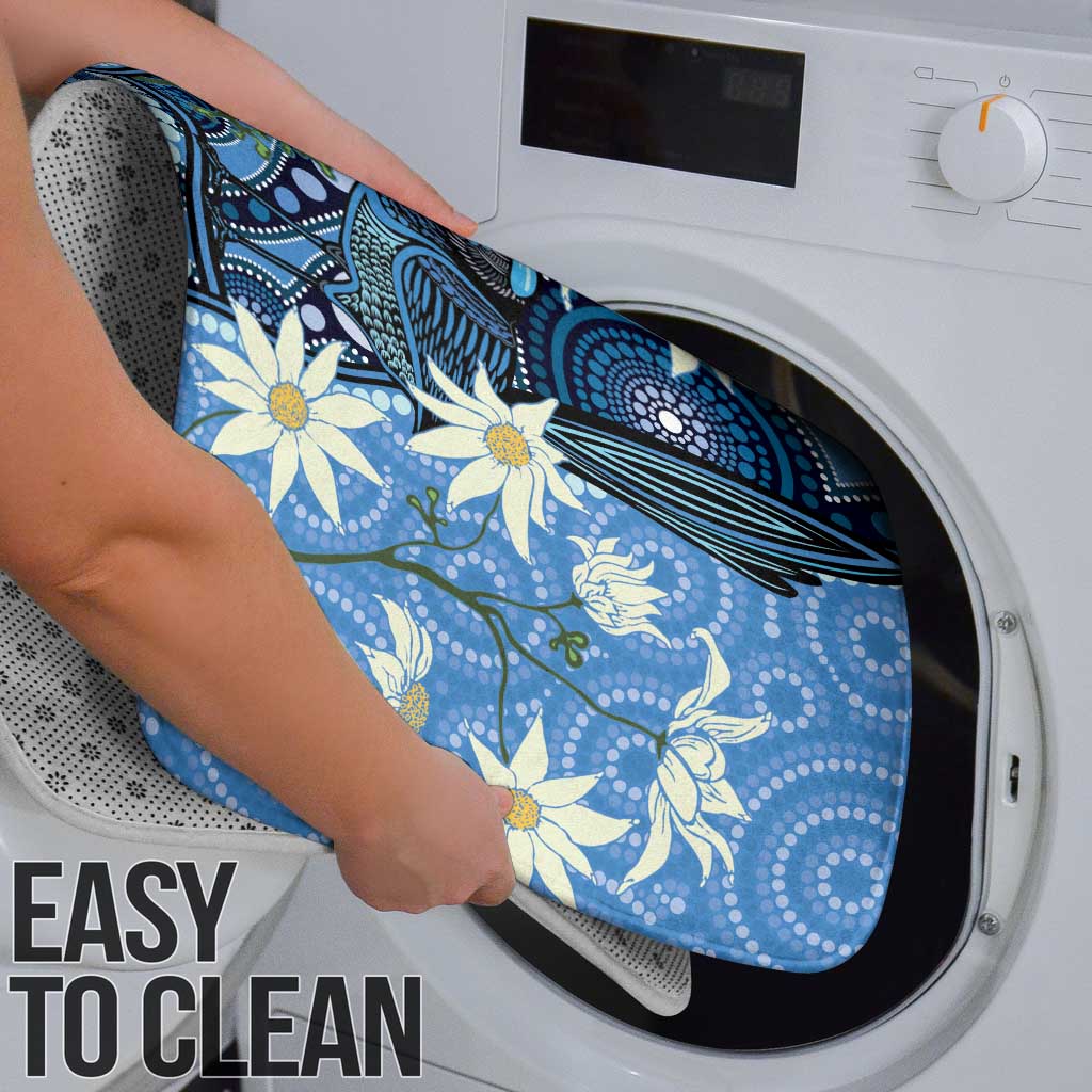Australia Flannel Flower With Superb Fairy-wren Bathroom Set Aboriginal Art - Aussie Hoodie