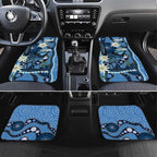 Australia Flannel Flower With Superb Fairy-wren Car Mats Aboriginal Art