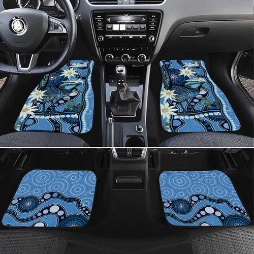 Australia Flannel Flower With Superb Fairy-wren Car Mats Aboriginal Art