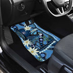 Australia Flannel Flower With Superb Fairy-wren Car Mats Aboriginal Art