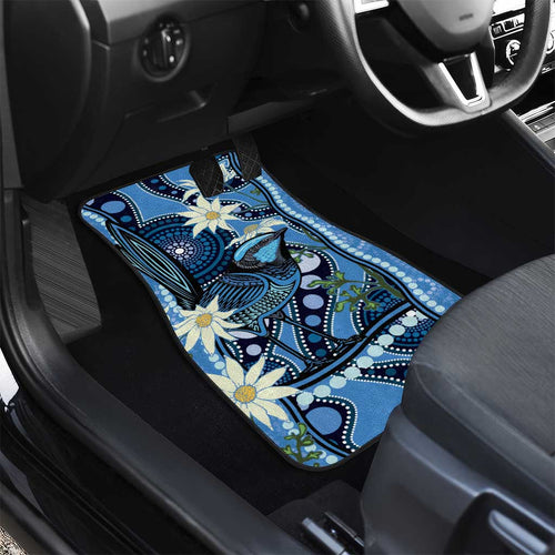 Australia Flannel Flower With Superb Fairy-wren Car Mats Aboriginal Art