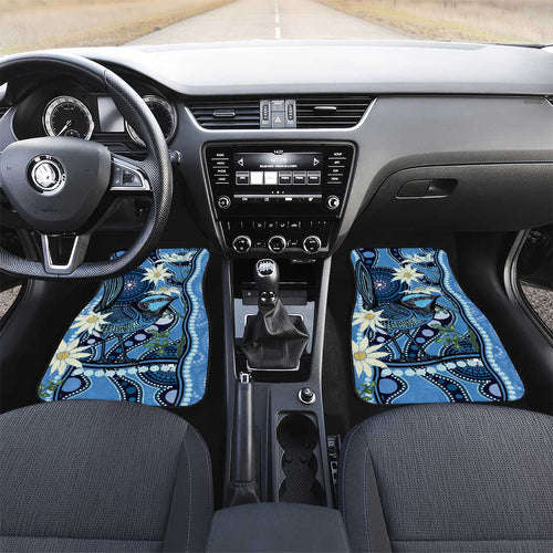 Australia Flannel Flower With Superb Fairy-wren Car Mats Aboriginal Art