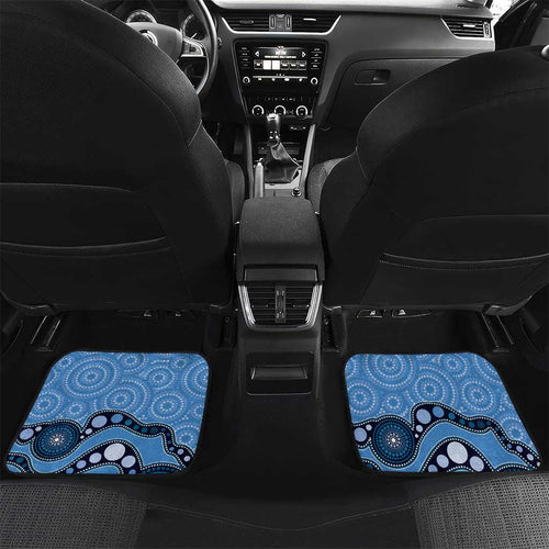 Australia Flannel Flower With Superb Fairy-wren Car Mats Aboriginal Art