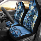 Australia Flannel Flower With Superb Fairy-wren Car Seat Cover Aboriginal Art