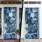 Australia Flannel Flower With Superb Fairy-wren Door Cover Aboriginal Art - Aussie Hoodie