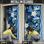 Australia Flannel Flower With Superb Fairy-wren Door Cover Aboriginal Art - Aussie Hoodie