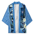 Australia Flannel Flower With Superb Fairy-wren Kimono Aboriginal Art - Aussie Hoodie