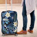 Australia Flannel Flower With Superb Fairy-wren Luggage Cover Aboriginal Art