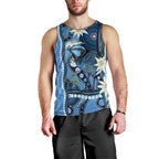 Australia Flannel Flower With Superb Fairy-wren Men Tank Top Aboriginal Art