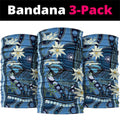 Australia Flannel Flower With Superb Fairy-wren Neck Gaiter Aboriginal Art - Aussie Hoodie