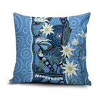 Australia Flannel Flower With Superb Fairy-wren Pillow Cover Aboriginal Art - Aussie Hoodie