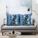 Australia Flannel Flower With Superb Fairy-wren Pillow Cover Aboriginal Art - Aussie Hoodie