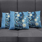 Australia Flannel Flower With Superb Fairy-wren Pillow Cover Aboriginal Art - Aussie Hoodie