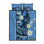 Australia Flannel Flower With Superb Fairy-wren Quilt Bed Set Aboriginal Art