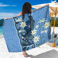 Australia Flannel Flower With Superb Fairy-wren Sarong Aboriginal Art