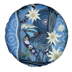 Australia Flannel Flower With Superb Fairy-wren Spare Tire Cover Aboriginal Art