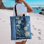 Australia Flannel Flower With Superb Fairy-wren Tote Bag Aboriginal Art - Aussie Hoodie