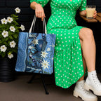 Australia Flannel Flower With Superb Fairy-wren Tote Bag Aboriginal Art - Aussie Hoodie