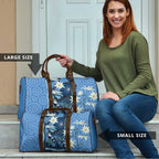 Australia Flannel Flower With Superb Fairy-wren Travel Bag Aboriginal Art - Aussie Hoodie