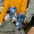 Australia Flannel Flower With Superb Fairy-wren Tumbler Cup Aboriginal Art