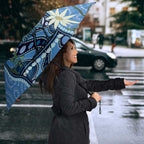 Australia Flannel Flower With Superb Fairy-wren Umbrella Aboriginal Art - Aussie Hoodie