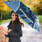 Australia Flannel Flower With Superb Fairy-wren Umbrella Aboriginal Art - Aussie Hoodie